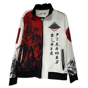 Black Pyramid Clothing Bomber Jacket Japanese Tiger Men's Size Large